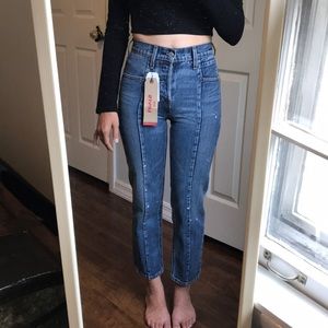 Levi’s altered and deconstructed straight jeans